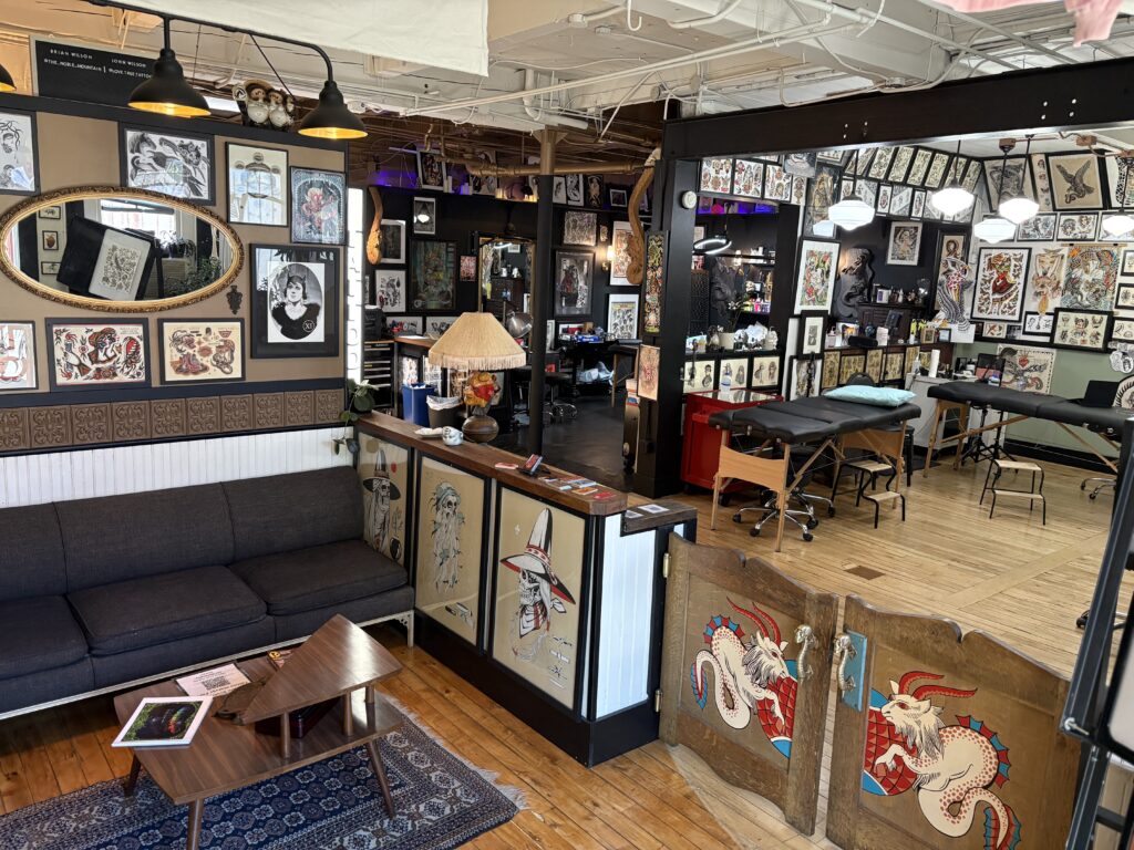 Inside Wilson Brothers Tattoo shop photo.